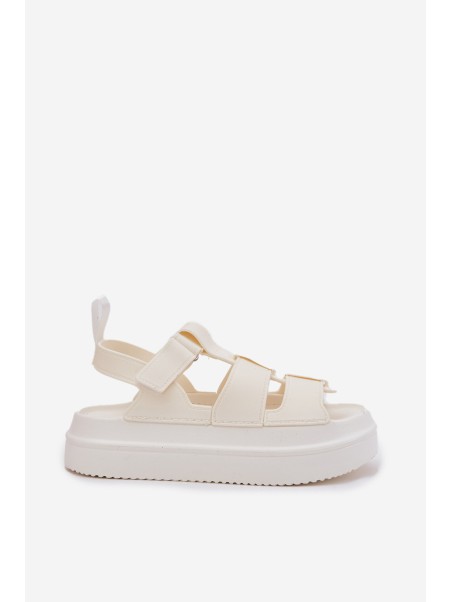 Ladies Platform Sandals Ecru Nitavelia