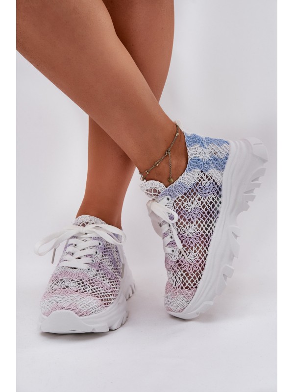 Women's Sneakers With Crochet Upper Multicolor Jelhiris 2