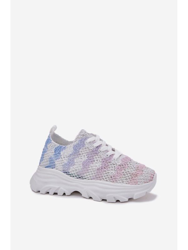 Women's Sneakers With Crochet Upper Multicolor Jelhiris