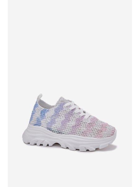 Women's Sneakers With Crochet Upper Multicolor Jelhiris