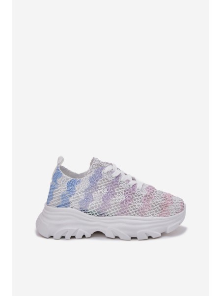 Women's Sneakers With Crochet Upper Multicolor Jelhiris