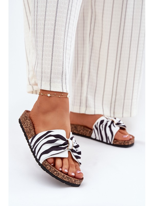 Women's Cork Platform Slippers Zebra Mevuna 2