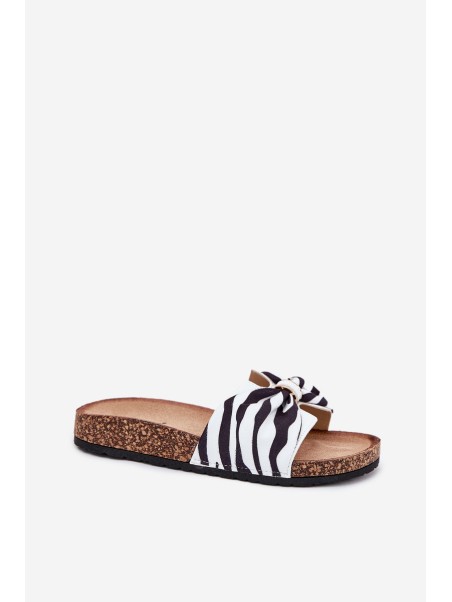Women's Cork Platform Slippers Zebra Mevuna