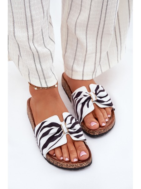 Women's Cork Platform Slippers Zebra Mevuna