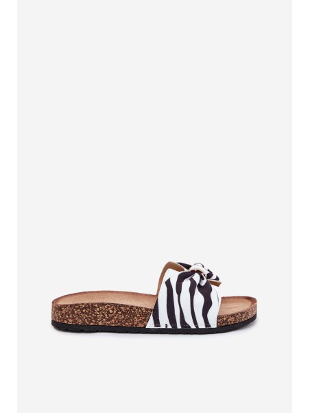 Women's Cork Platform Slippers Zebra Mevuna