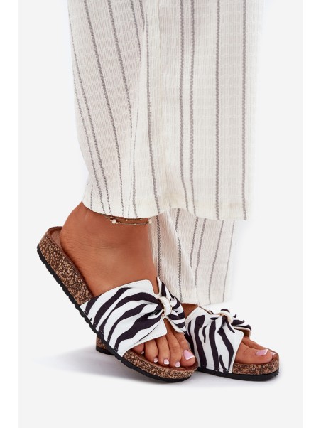 Women's Cork Platform Slippers Zebra Mevuna