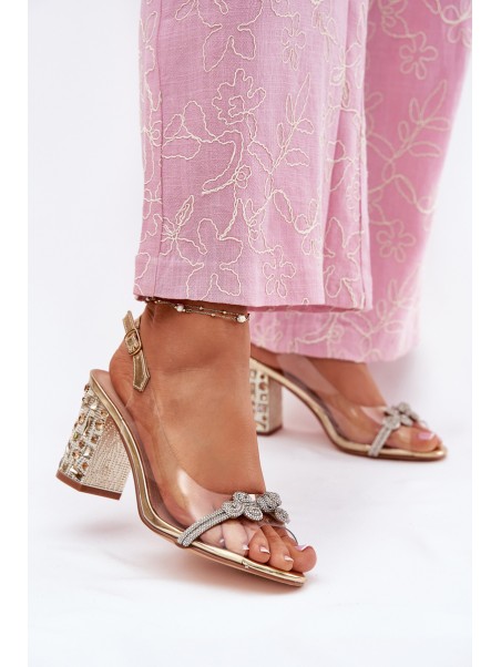 Transparent Heeled Sandals D&A MR51-705 Gold