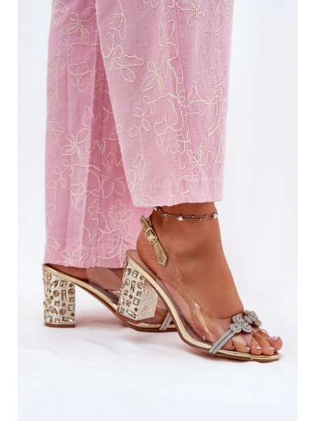 Transparent Heeled Sandals D&A MR51-705 Gold