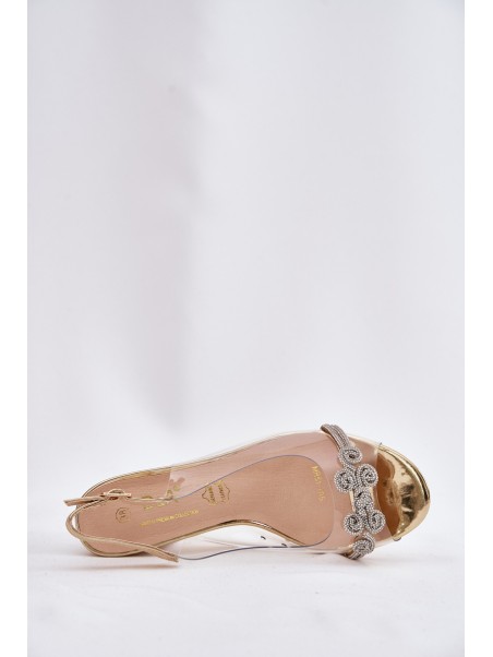 Transparent Heeled Sandals D&A MR51-705 Gold