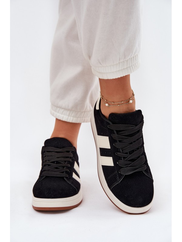 Women Sneakers Made Of Eco Suede Black Arlenina