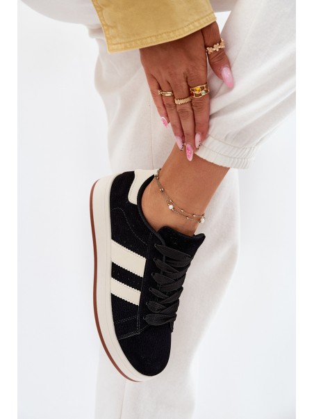 Women Sneakers Made Of Eco Suede Black Arlenina