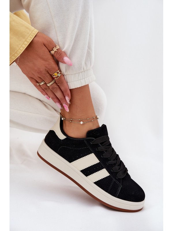 Women Sneakers Made Of Eco Suede Black Arlenina