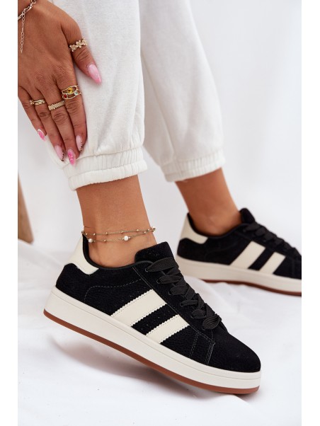 Women Sneakers Made Of Eco Suede Black Arlenina