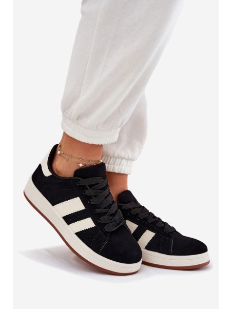 Women Sneakers Made Of Eco Suede Black Arlenina