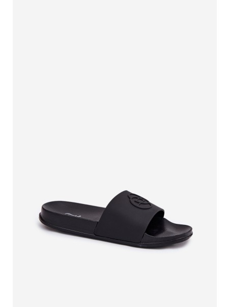 Light Women's Slippers With Decorative Embossing Black Isarisa