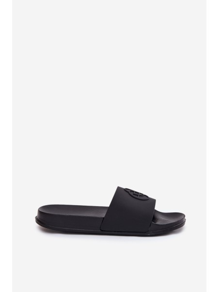 Light Women's Slippers With Decorative Embossing Black Isarisa