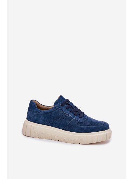 Suede Women's Platform Sneakers Navy Rilwena