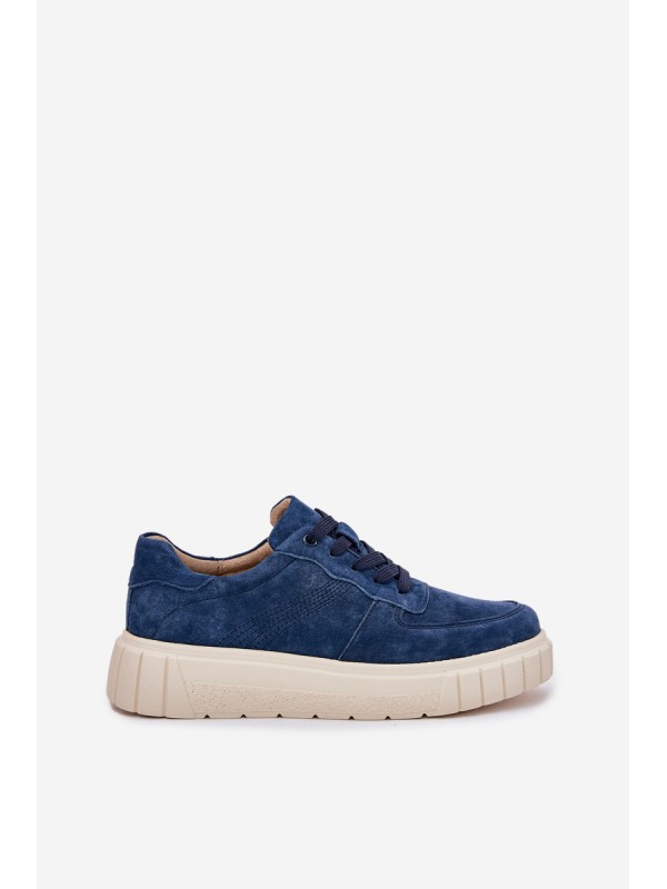 Suede Women's Platform Sneakers Navy Rilwena