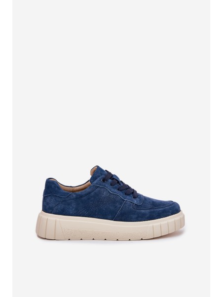 Suede Women's Platform Sneakers Navy Rilwena