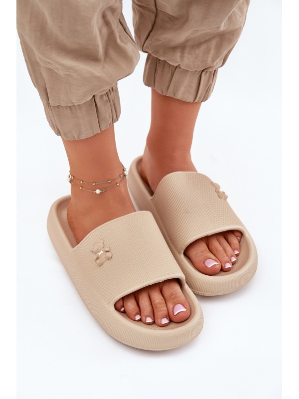 Foam Women's Platform Sandals With Teddy Vinceza 75210 Beige