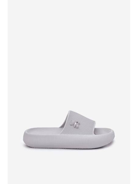 Ladies Foam Sandals On Platform With Bear Vinceza 75210 Gray