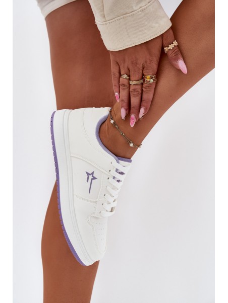 Women's Sneakers Big Star RR274A245 HI-POLY SYSTEM White-Purple