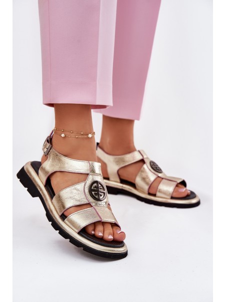 Leather Women's Sandals Patent With Decorative Detail Artiker 56C0691 Black