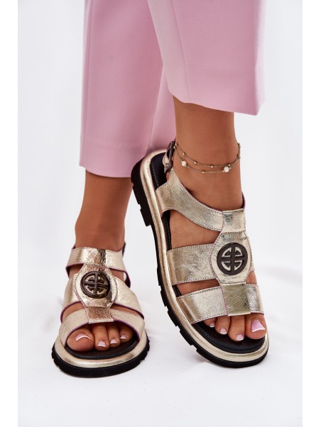 Leather Women's Sandals Patent With Decorative Detail Artiker 56C0691 Black
