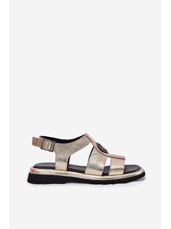 Leather Women's Sandals Patent With Decorative Detail Artiker 56C0691 Black