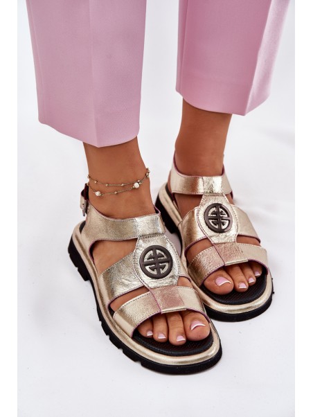 Leather Women's Sandals Patent With Decorative Detail Artiker 56C0691 Black