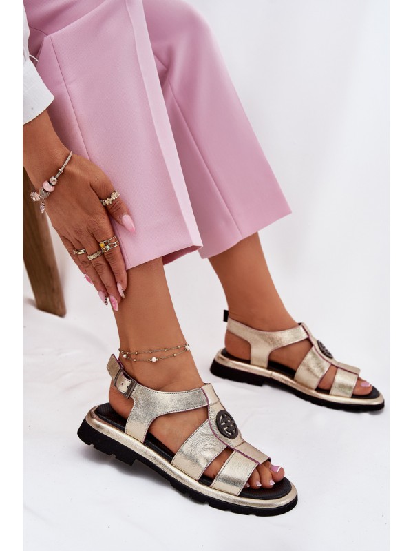 Leather Women's Sandals Patent With Decorative Detail Artiker 56C0691 Black