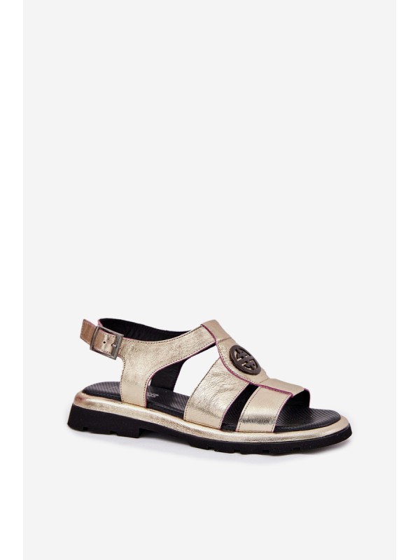 Leather Women's Sandals Patent With Decorative Detail Artiker 56C0691 Black