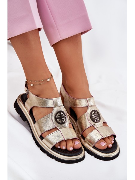 Leather Women's Sandals Patent With Decorative Detail Artiker 56C0691 Black