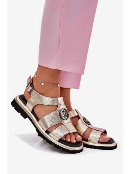 Leather Women's Sandals Patent With Decorative Detail Artiker 56C0691 Black