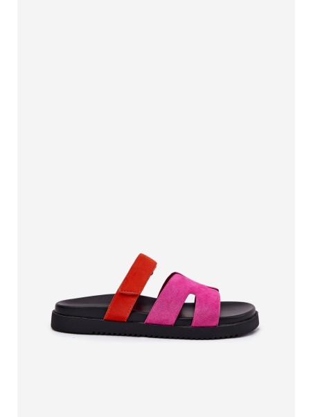 Women's Slippers With Velcro Fuchsia Vinceza 17401