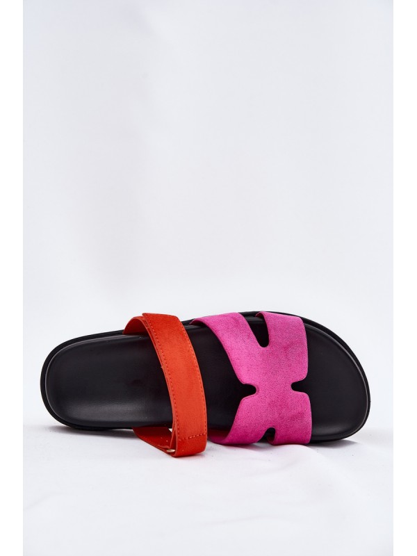 Women's Slippers With Velcro Fuchsia Vinceza 17401