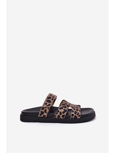 Women'S Slippers With Velcro Vinceza 17401 Panther
