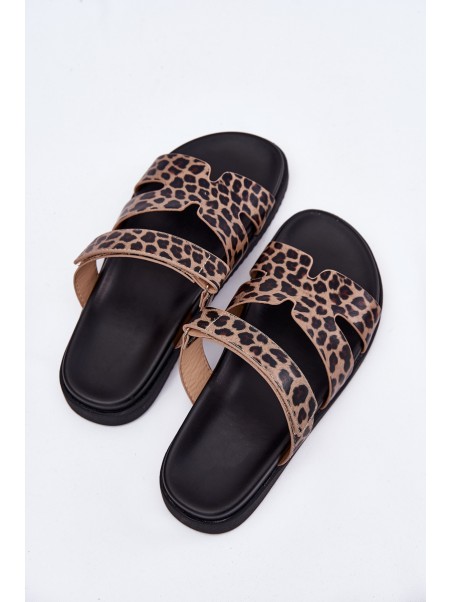 Women'S Slippers With Velcro Vinceza 17401 Panther