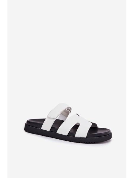 Women's Slippers With Velcro Vinceza 17401 White