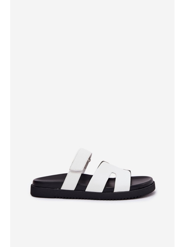 Women's Slippers With Velcro Vinceza 17401 White