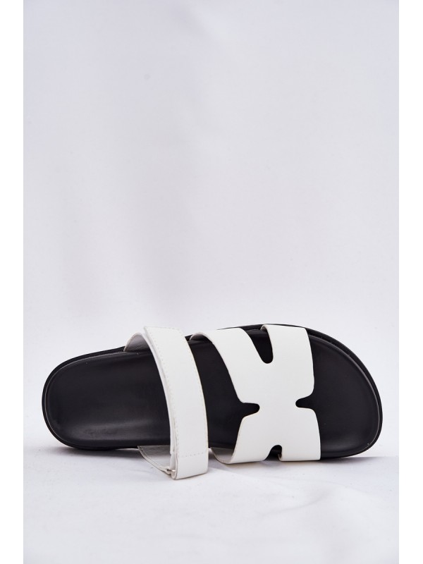 Women's Slippers With Velcro Vinceza 17401 White