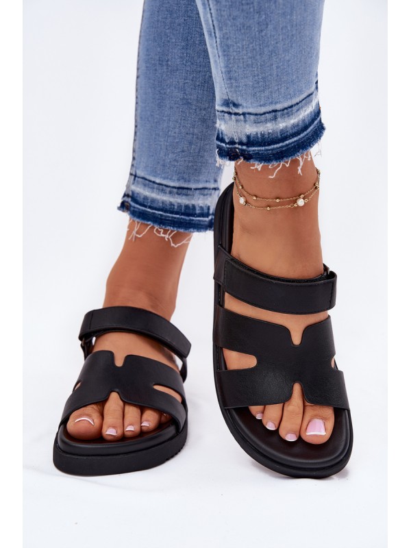 Women's Sandals With Velcro Vinceza 17401 Black