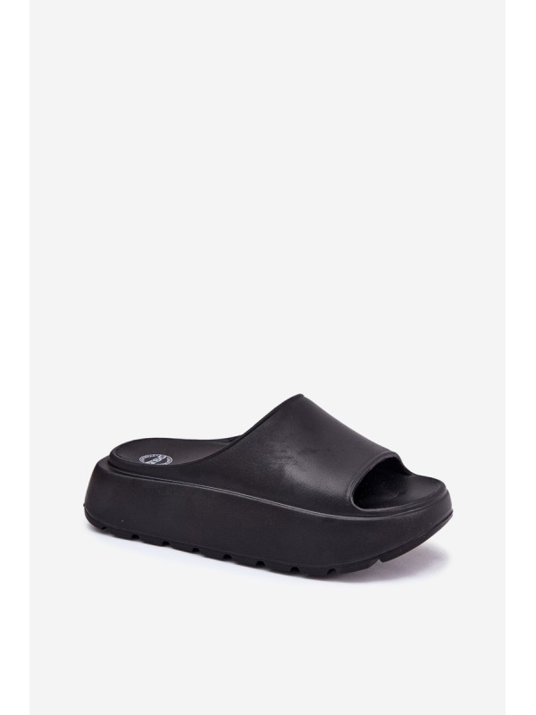 Foam women's sandals on platform black Xalvania