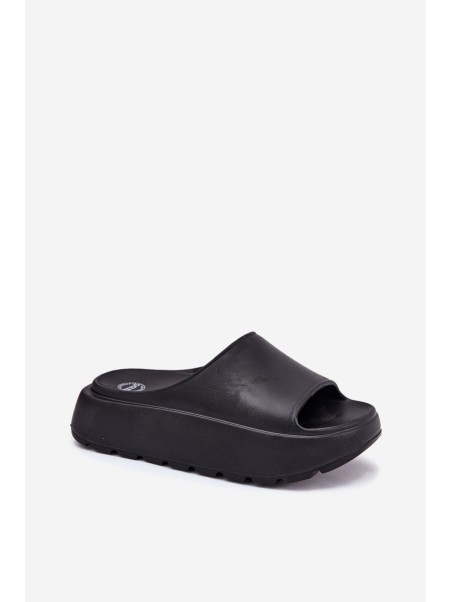 Foam women's sandals on platform black Xalvania