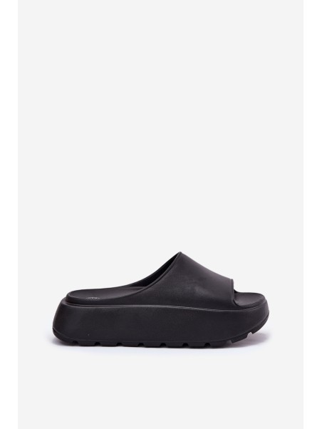 Foam women's sandals on platform black Xalvania
