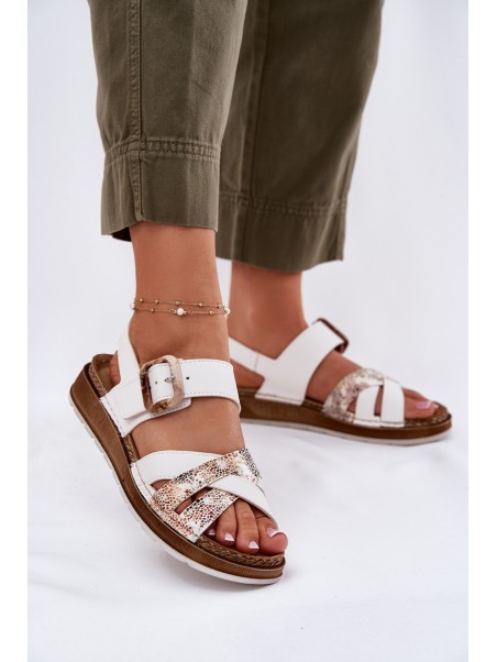 Women's Sandals With Buckle Inblu GS000056 White