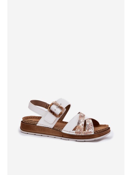 Women's Sandals With Buckle Inblu GS000056 White