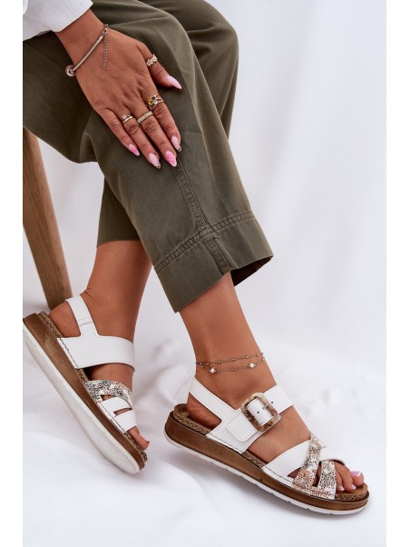 Women's Sandals With Buckle Inblu GS000056 White