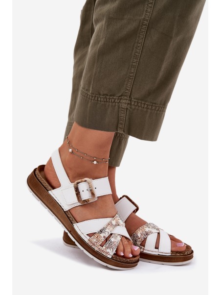 Women's Sandals With Buckle Inblu GS000056 White