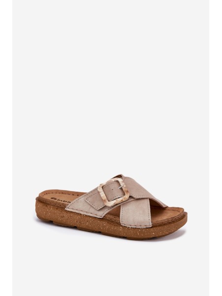 Women's Sandals With Buckle Inblu Beige ED000025